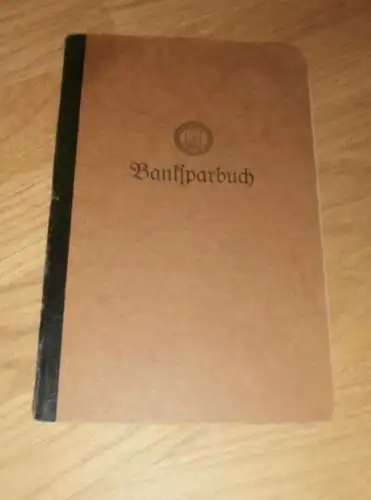 altes Sparbuch Plauen  , 1943 - 1945 , Maler Richard Sachs in Jocketa / Pöhl , Sparkasse , Bank !!