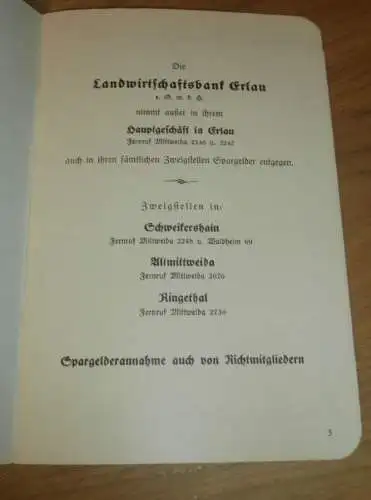 altes Sparbuch Erlau i. Sa., 1941 , Dora Junghanns geb. Gruhne in Erlau , Sparkasse , Bank !!