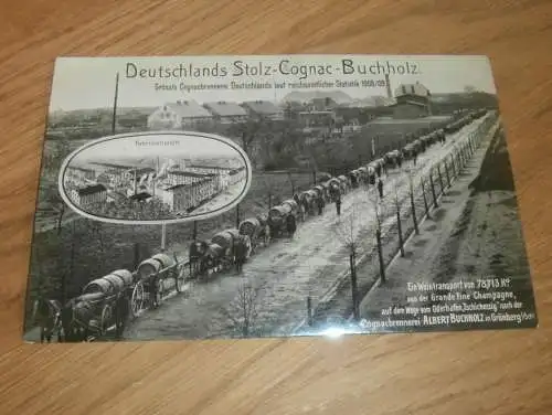 AK  -  Grünberg / Zielona Góra , 1909 , Deutschlands Stolz - Cognac Bucholz , Schlesien, Ansichtskarte , Postkarte !!!