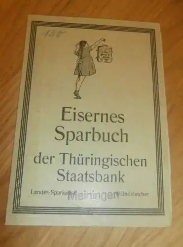 altes Sparbuch Meiningen , 1942 - Mai 1945 , Georg Hofmann in Wernshausen , Lehrer , Sparkasse , Bank !!