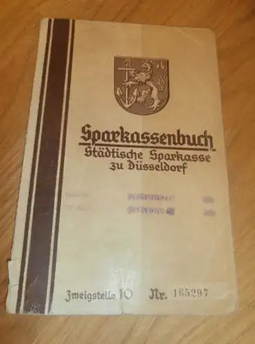 altes Sparbuch Düsseldorf, 1940 - 1955 , Else Scherg in Düsseldorf , Sparkasse , Bank !!!