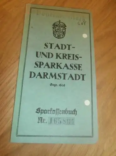 altes Sparbuch Goddelau / Riedstadt , 1951 , Berta Jordan in Goddelau / Riedstadt , Darmstadt , Sparkasse , Bank !!!