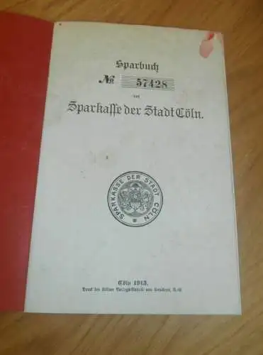 altes Sparbuch Cöln , 1914 - 1918 , Oskar Lepperhoff in Köln , Sparkasse , Bank !!!