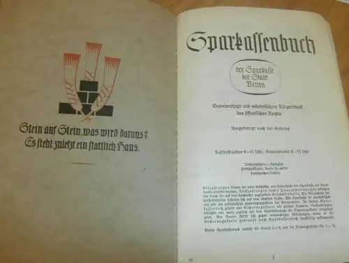altes Sparbuch Berlin Oberschöneweide , 1939 - 1944 , Kurth Haase in Berlin , Sparkasse , Bank !!!