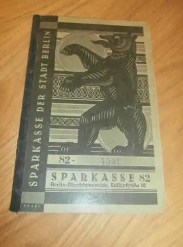 altes Sparbuch Berlin Oberschöneweide , 1934 - 1944 , Klara Haase , geb. Feist in Berlin , Sparkasse , Bank !!!