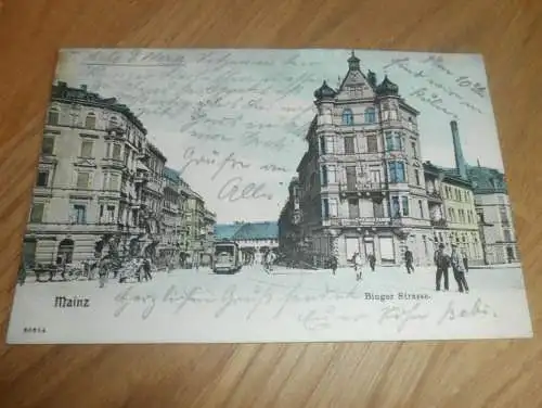 AK Mainz , 1905 , Binger Strasse , alte Ansichtskarte , Postkarte !!