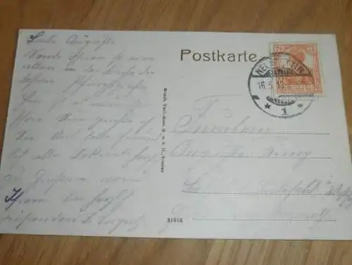 AK  - Neustettin , 1918 , Tannenallee am Schloss , Ansichtskarte , Postkarte !!! Szczecinek