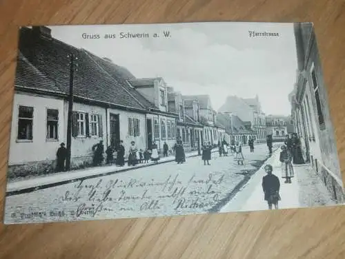 AK  - Schwerin a.d. Warthe / Lebus  , 1906 , Pfarrstrasse , Ansichtskarte , Postkarte !! Skwierzyna