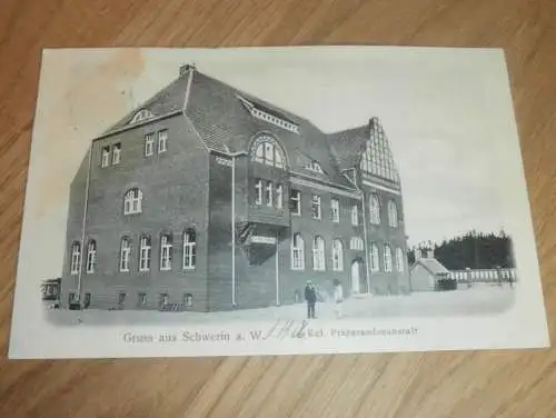 AK  - Schwerin a.d. Warthe / Lebus , 1906 , Präparandenanstalt , Ansichtskarte ! Skwierzyna