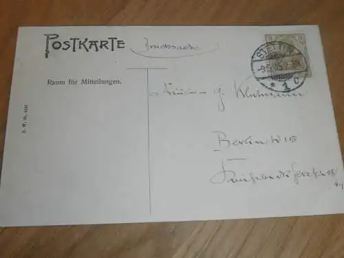 AK - Stettin , 1905 , Postdirektion , Ansichtskarte , Postkarte !!!