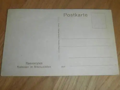 AK - Hammerstein b. Schlochau , 1910 , Restaurant Ansichtskarte , Postkarte !!!