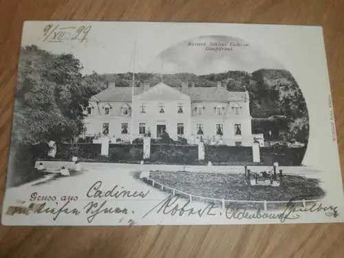 AK - Cadinen b. Tolkemit , 1899 , Schloss , Ansichtskarte , Postkarte !!!