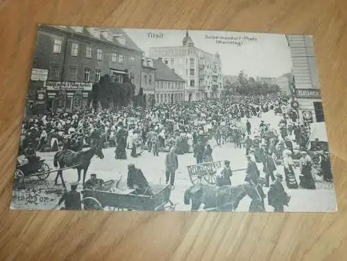 AK - Tilsit , 1907 , Schenkendorf Platz, Ansichtskarte , Postkarte !!