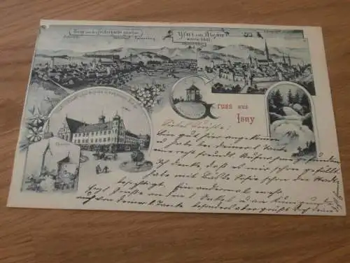 Gruss aus Isny , 1899 , alte Ansichtskarte , Postkarte , AK !!