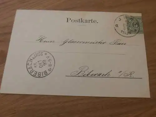 Gruss aus Isny , 1899 , alte Ansichtskarte , Postkarte , AK !!