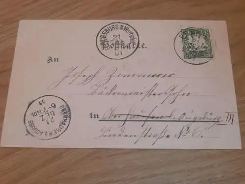 Augsburg Pfersee , 1901 , alte Ansichtskarte , Postkarte , AK !!