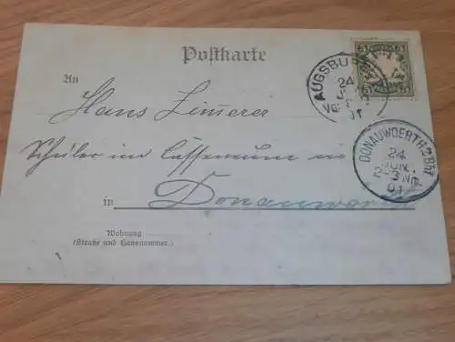 Augsburg , 1901 , alte Ansichtskarte , Postkarte , AK !!