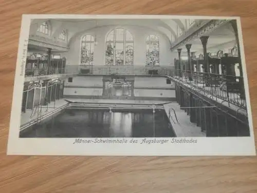 Augsburg Männer-Schwimmhalle , ca. 1905 , alte Ansichtskarte , Postkarte , AK !!