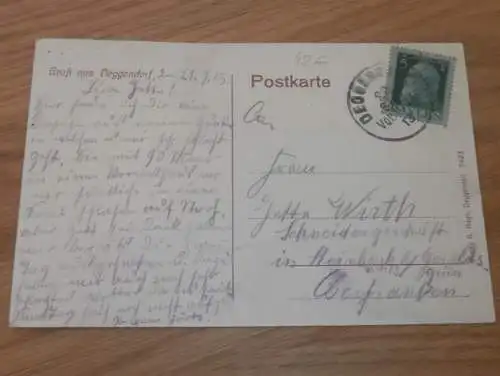 Deggendorf Bahnhof , 1913 , alte Ansichtskarte , Postkarte , AK !!