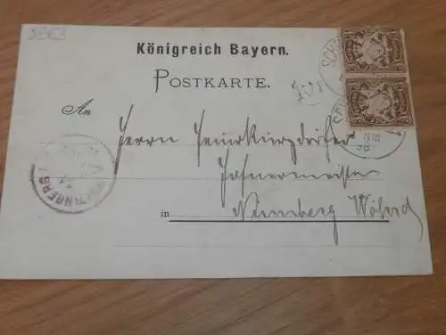 Schnaittach , 1898 , alte Ansichtskarte , Postkarte , AK !!