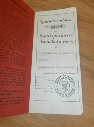 altes Sparbuch Naumburg a. Saale , 1941 , Herta Erbring geb. Göckler in Naumburg a.S. , Sparkasse , Bank !!