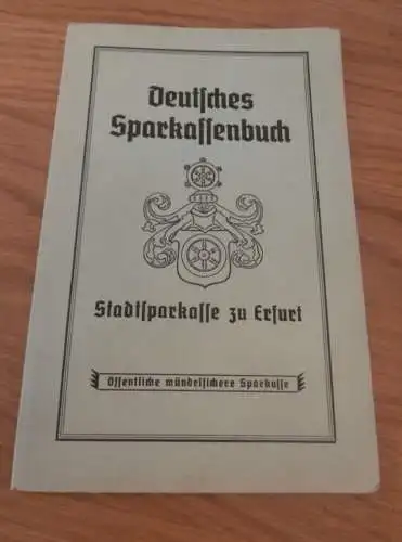 altes Sparbuch Erfurt , 1941 , Wilhelm Mager in Erfurt , Sparkasse , Bank !!