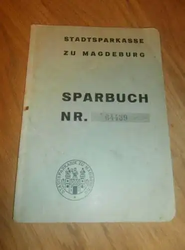 altes Sparbuch Magdeburg , 1937 - 1944 , Robert Miehe in Magdeburg , Sparkasse , Bank !!