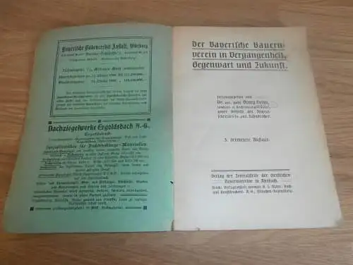 Der Bayerische Bauernverein in Vergangenheit, Gegenwart und Zukunft , 1906 , Bayern , Bauern , Landwirtschaft , Ansbach