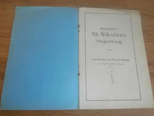 Pfarrkirche St. Nikolaus in Siegenburg , ca. 1920 , Prospekt zur Geschichte und Beschreibung , Haberstroh , Bayern !!!