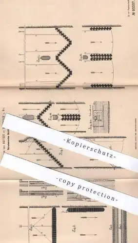 original Patent - Carl von der Heydt , Bendorf / Rhein , 1896 , Schwimmendes Durchlaufwehr | Wasserwehr , Brunnen , Wehr