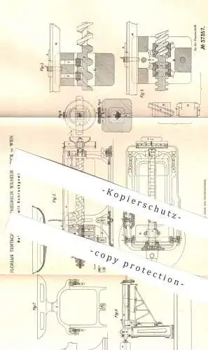 original Patent - Florian Tentschert , Friedrich Wilhelm Minck , Wien , 1886 , Hebelwaage mit Schraubgewicht | Waage !!