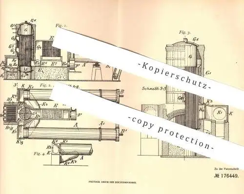 original Patent - Rolla Clinton Carpenter , Ithaca , USA , 1903 , Dampferzeugung durch Abwärme von Brennofen für Zement