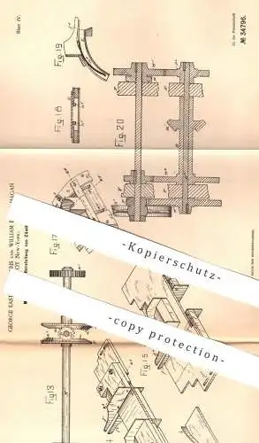 original Patent - George Eastman Norris , William Elijah Hagan , Troy , New York , USA , 1885 , Zündhölzer | Streichholz