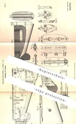 original Patent - Eduard Kettner , Köln / Rhein , 1891 , Stellkolben für Gewehr | Waffe , Pistole , Pistol , Jagd !!