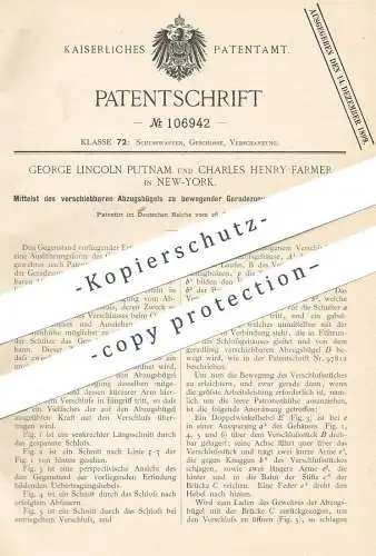 original Patent - George Lincoln Putnam | Charles Henry Farmer , New York , USA | Geradezugverschluss f. Gewehr | Waffe