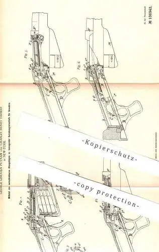 original Patent - George Lincoln Putnam | Charles Henry Farmer , New York , USA | Geradezugverschluss f. Gewehr | Waffe