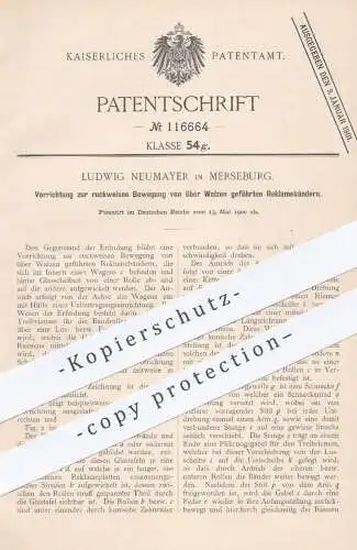 original Patent - Ludwig Neumayer , Merseburg , 1900 , Bewegung von Reklamebändern | Reklame , Werbung , Schilder !!!