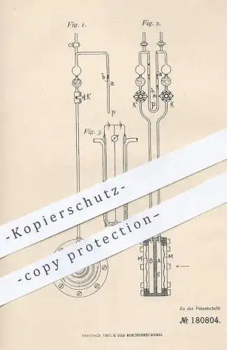 original Patent - G. A. Schultze , Dr. A. Koepsel , Berlin , 1905 , Messung von Druck bei Gas , Wasser | Membrane !!