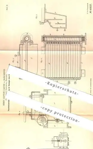 original Patent - Henry Clifton Carver , Manchester , Grafschaft Lancaster , England , 1888 ,  Feuerlöschvorrichtung !!