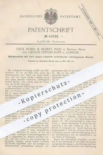 original Patent - Cecil Noble & Hubert Haes of Newman Mews , George Lenton Roff , London  1887 , Nähmaschine | Schneider