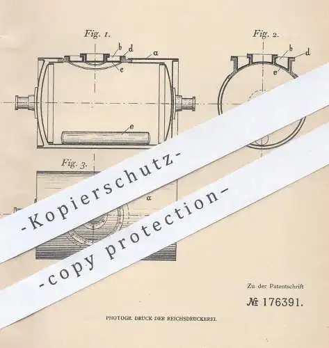 original Patent - Franz Hochmuth , Dresden , 1905 , Verschlussdeckel für zylindrische Gefäße | Deckel , Dichtung !!