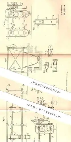 original Patent - Julius Skall , Prag , 1905 , Herablassen des Sarges | Sarg , Bestattung , Bestatter , Friedhof , Grab