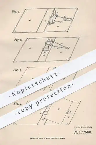 original Patent - W. Scheerbarth , Hamburg , 1905 , Briefordner | Ordner , Aktenordner , Papier , Brief , Büro , Mappe