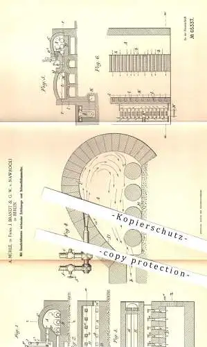 original Patent - A. Mühle | J. Brandt & G. W. v. Nawrocki , Berlin , 1892 , Schweißflammofen | Gasofen , Ofen , Öfen !