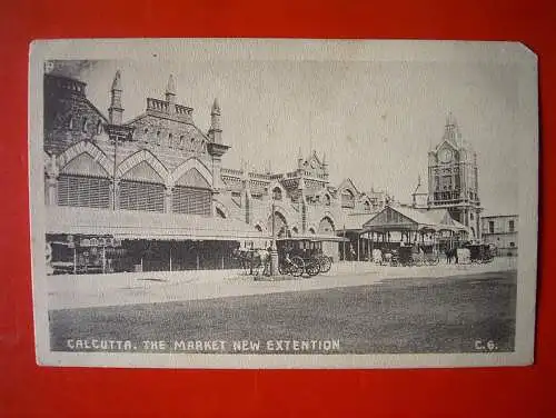 alte AK Calcutta / Kalkutta i. Indien - Partie am Marktplatz , Bazar , ca.1910 !!!