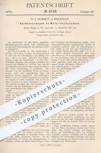 original Patent - H. C . Schmidt in Bielefeld , 1879 , Metalldachpfannen | Dachpfannen , Dach , Dachdecker , Metall !!