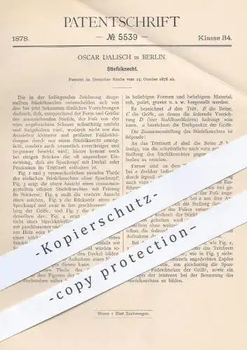 original Patent - Oscar Dalisch in Berlin , 1878 , Stiefelknecht | Stiefel , Schuh , Schuhe , Schuhwerk , Haushalt !!!