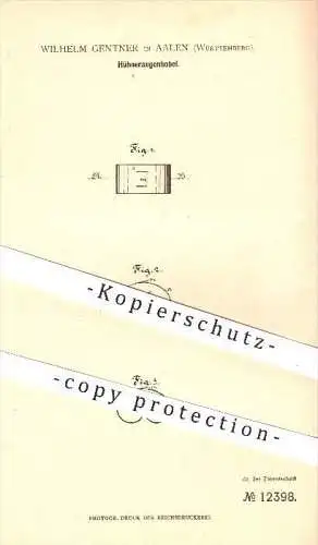 original Patent - Wilhelm Gentner in Aalen , 1880 , Hühneraugenhobel , Hobel , Podologie , Podologe , Hühneraugen !!!