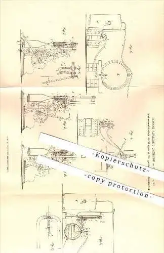 original Patent - Lorenz A. Enzinger , Worms a. Rhein , 1880 , Isobarometrischer Abfüller für gashaltige Flüssigkeiten !