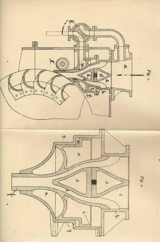 Original Patentschrift - V. Gelpke in Zürich und Düsseldorf , 1905 , Düse für Feinstrahlturbine , Turbine !!!
